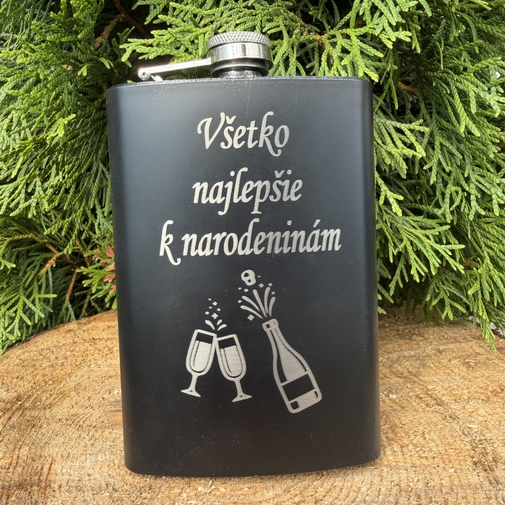 Gravírovaná narodeninová ploskačka